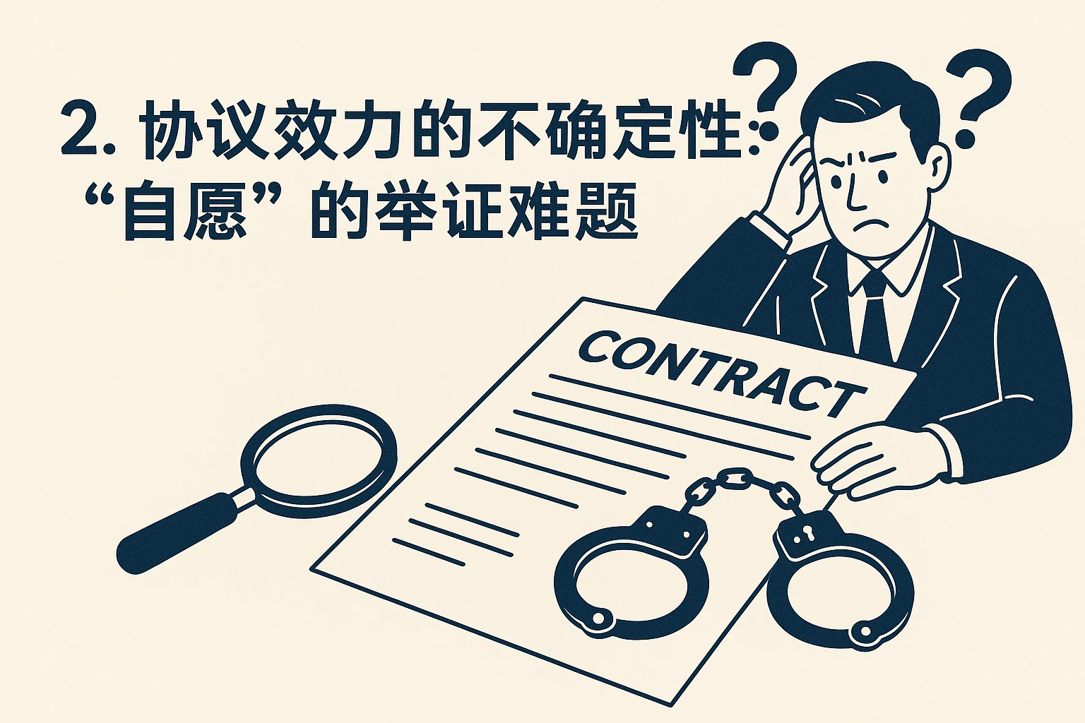 2. 协议效力的不确定性:“自愿”的举证难题