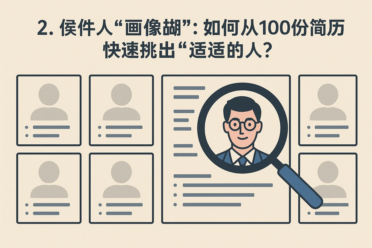 2. 候选人“画像模糊”:如何从100份简历中快速挑出“合适的人”?