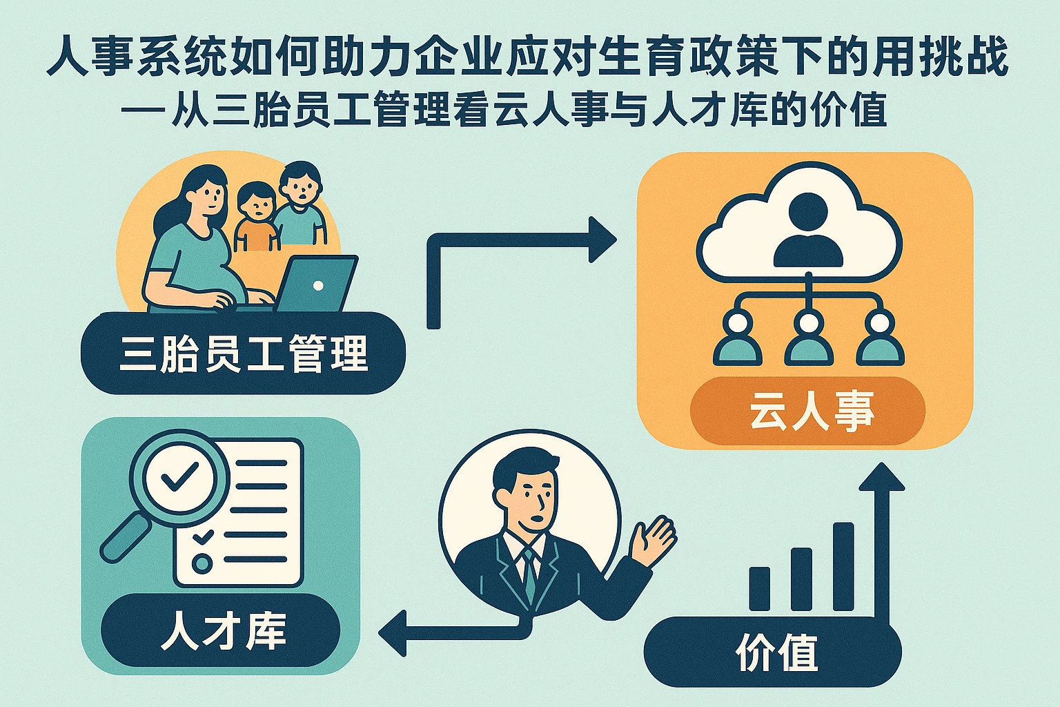 人事系统如何助力企业应对生育政策下的用工挑战——从三胎员工管理看云人事与人才库的价值