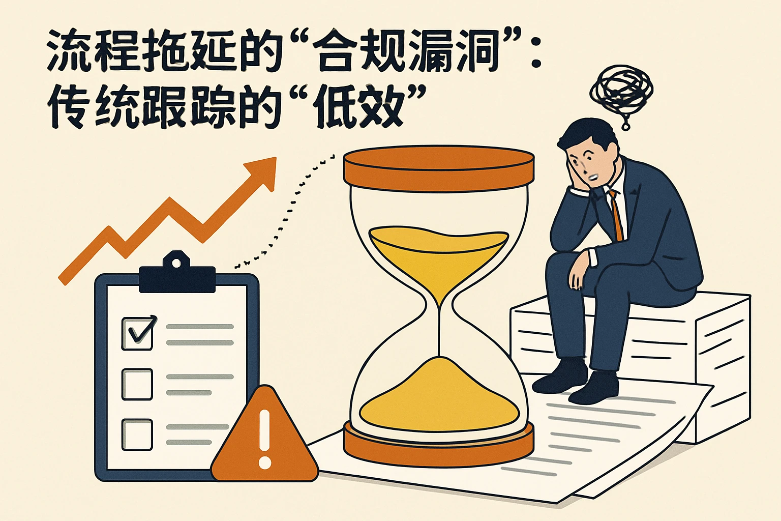 2. 流程拖延的“合规漏洞”：传统跟踪的“低效”