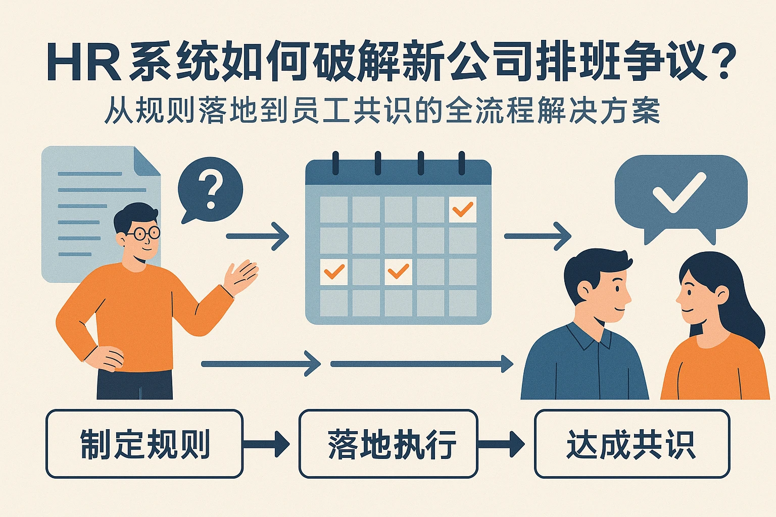 HR系统如何破解新公司排班争议?从规则落地到员工共识的全流程解决方案