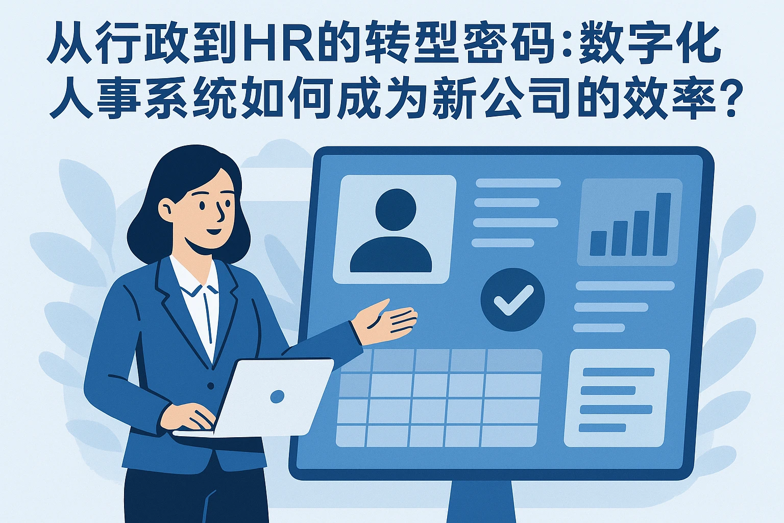 从行政到HR的转型密码:数字化人事系统如何成为新公司的效率引擎?