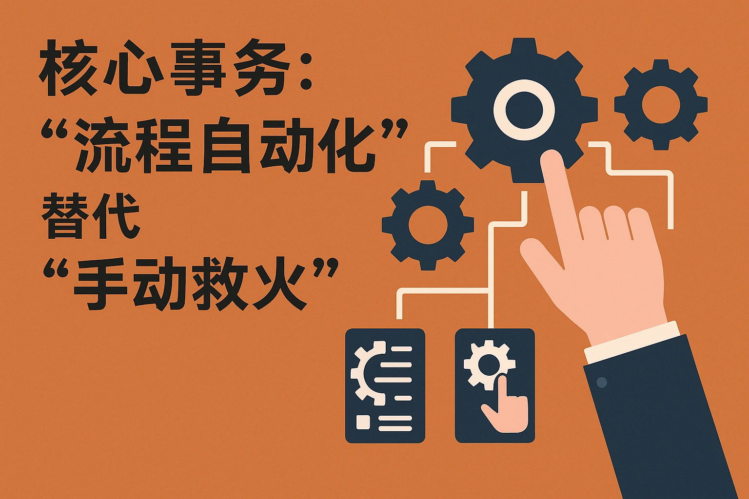 2. 核心事务:用“流程自动化”替代“手动救火”
