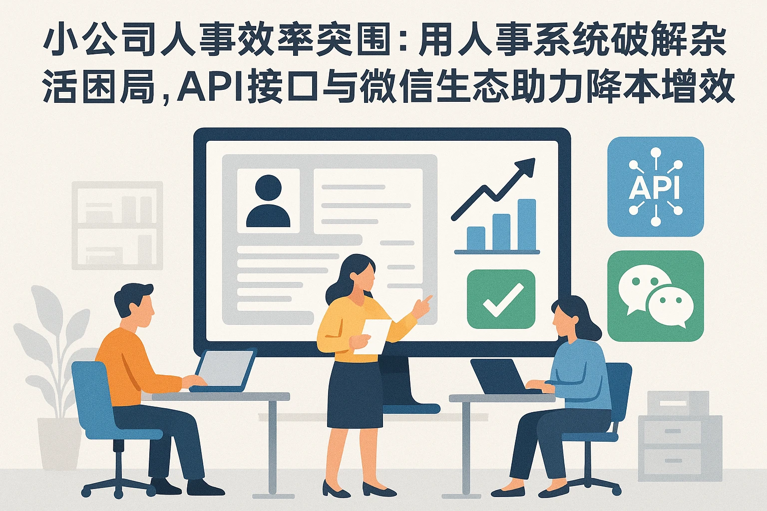 小公司人事效率突围：用人事系统破解杂活困局，API接口与微信生态助力降本增效