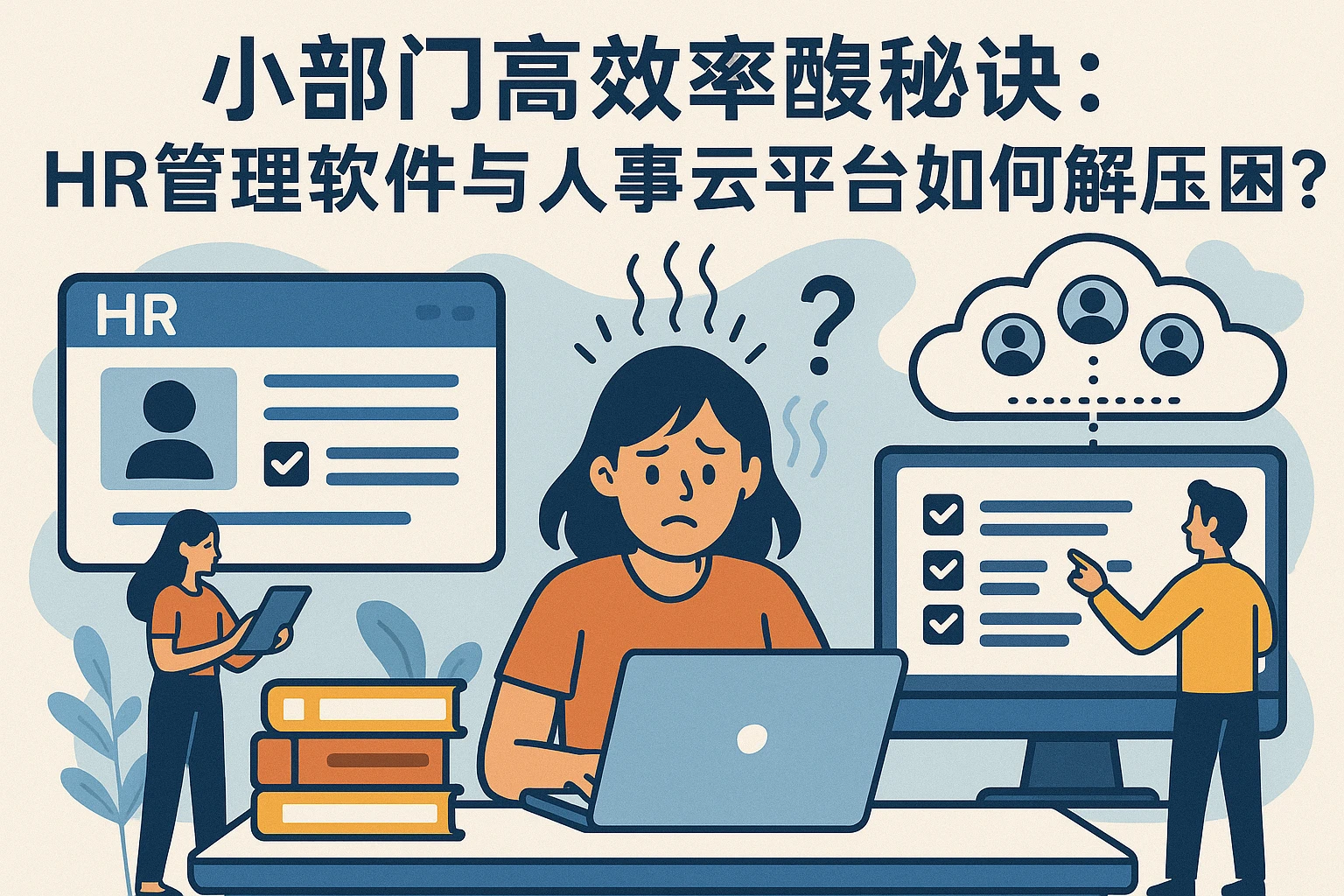 小部门高效运转秘诀:HR管理软件与人事云平台如何破解高压困境?