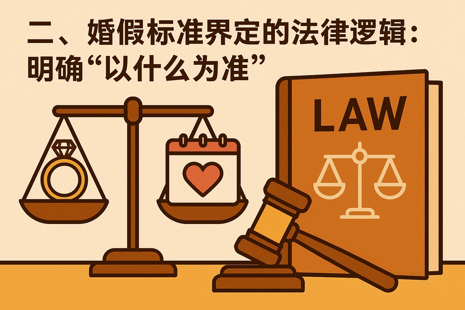 二、婚假标准界定的法律逻辑:明确“以什么为准”