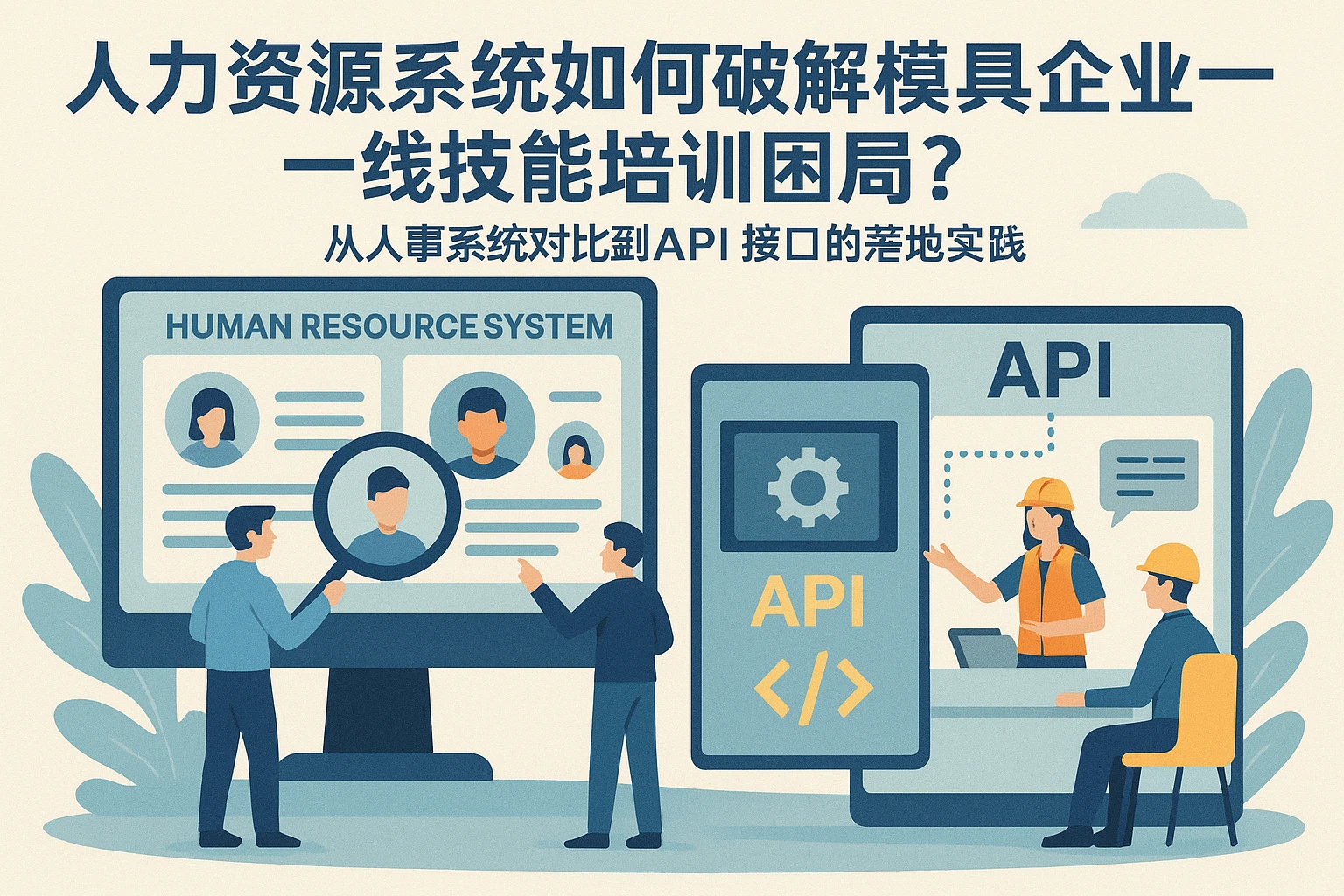 人力资源系统如何破解模具企业一线技能培训困局?从人事系统对比到API接口的落地实践