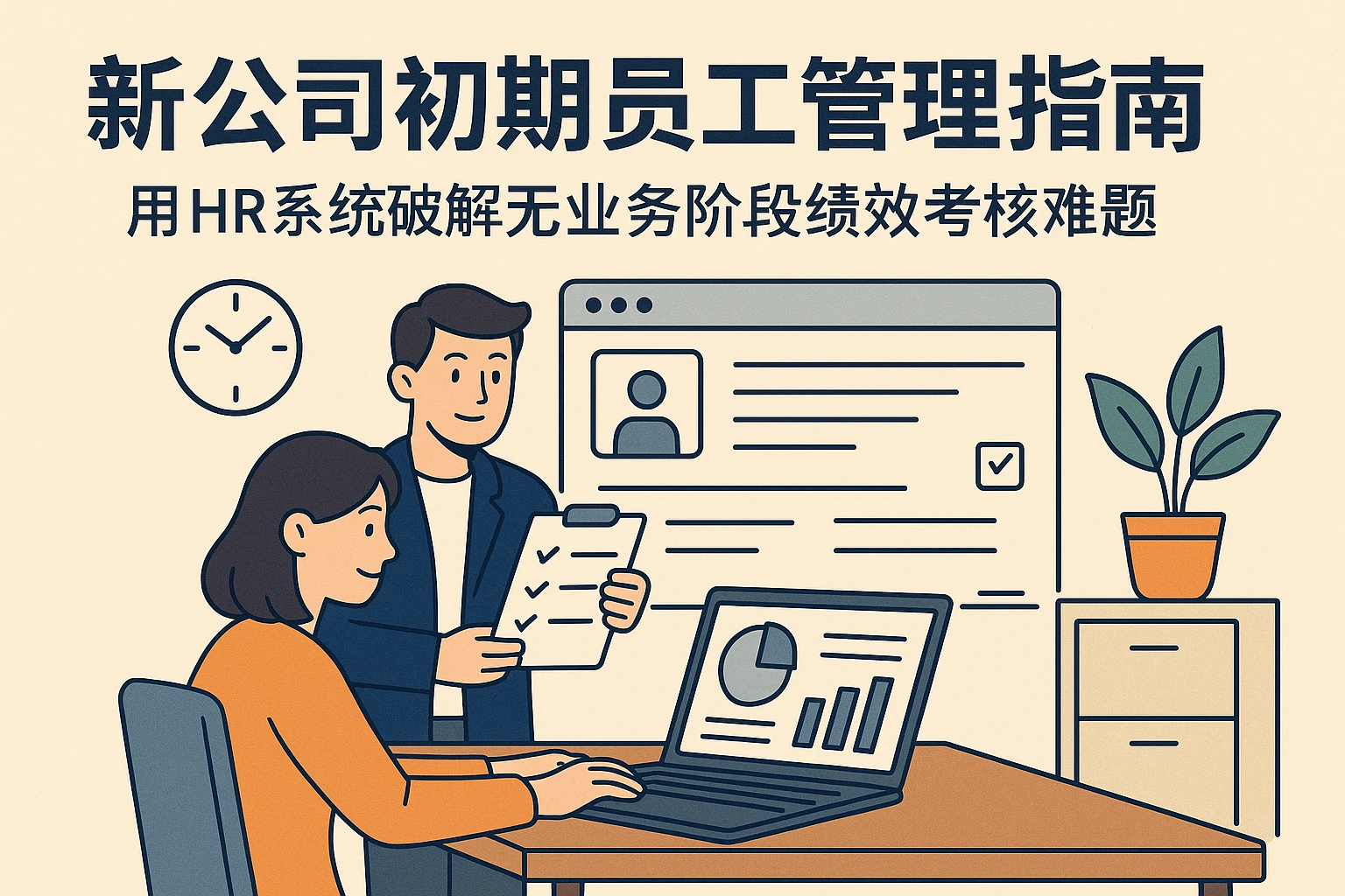新公司初期员工管理指南：用HR系统破解无业务阶段绩效考核难题