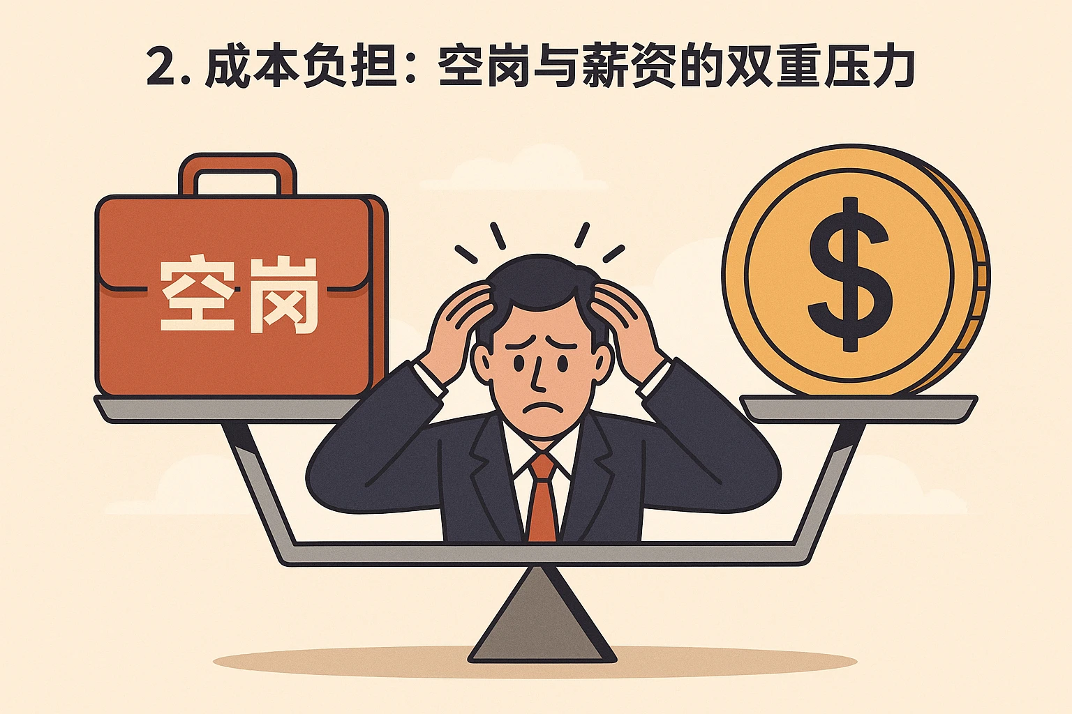2. 成本负担:空岗与薪资的双重压力