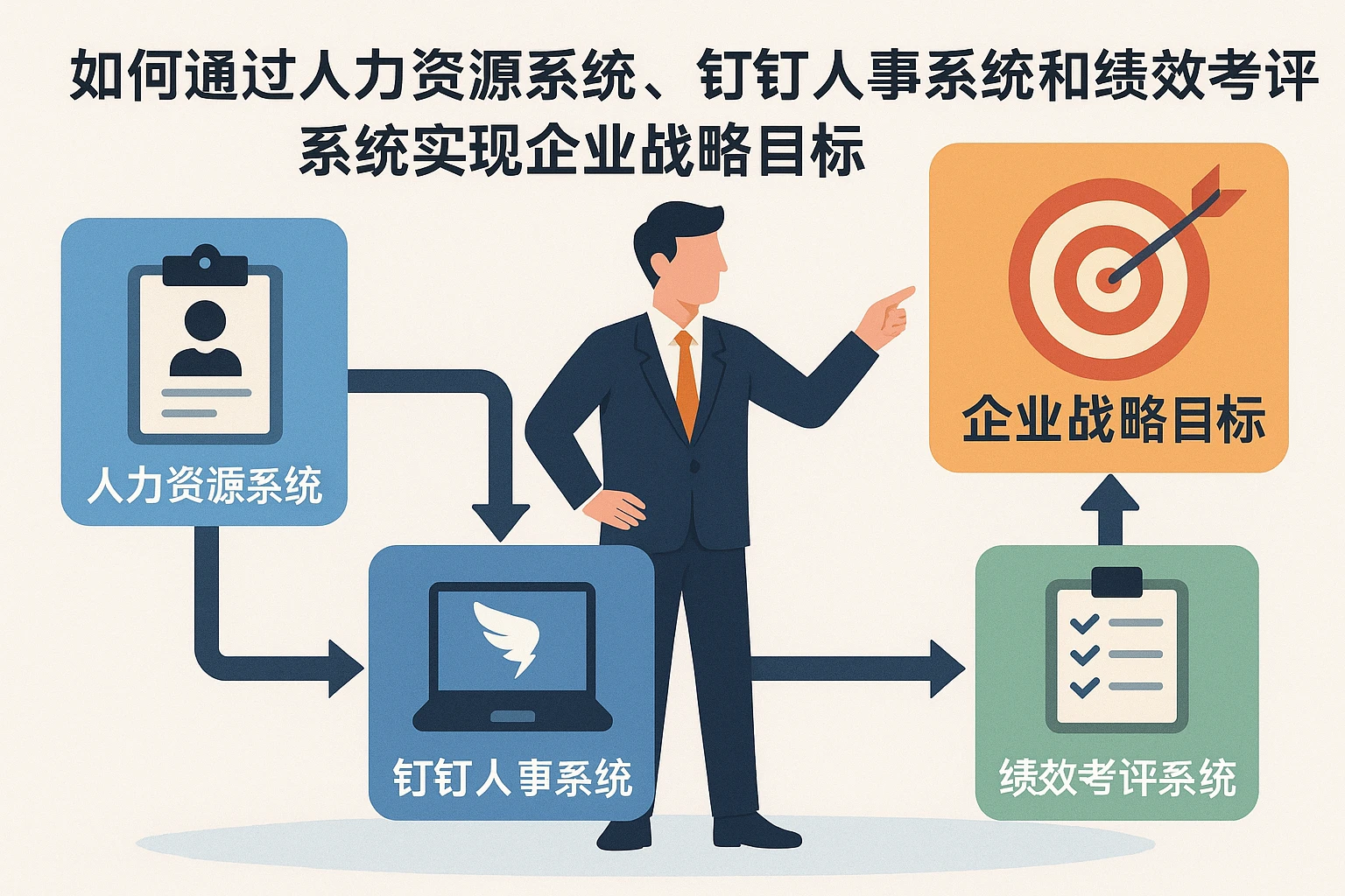 如何通过人力资源系统、钉钉人事系统和绩效考评系统实现企业战略目标