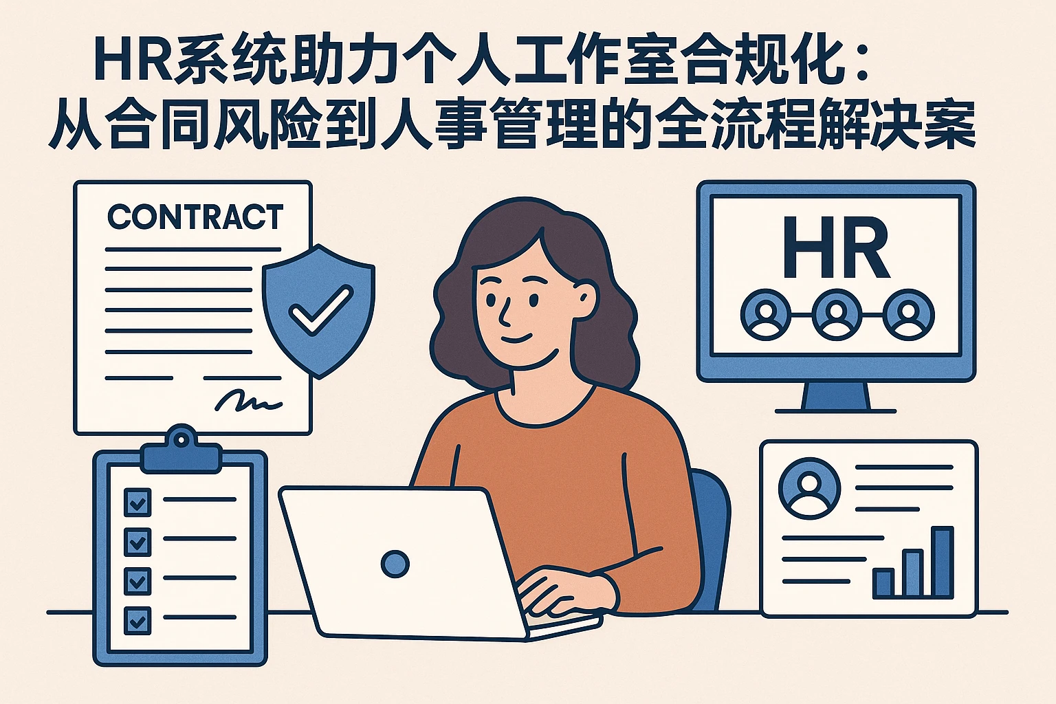 HR系统助力个人工作室合规化：从合同风险到人事管理的全流程解决方案