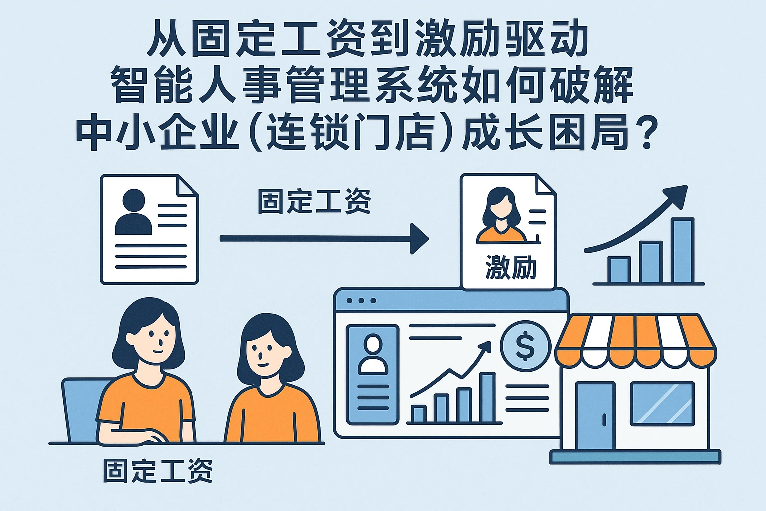 从固定工资到激励驱动:智能人事管理系统如何破解中小企业(连锁门店)成长困局?