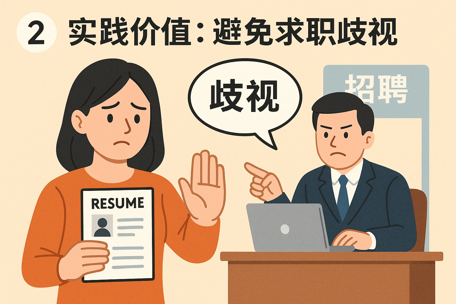 2. 实践价值：避免求职歧视