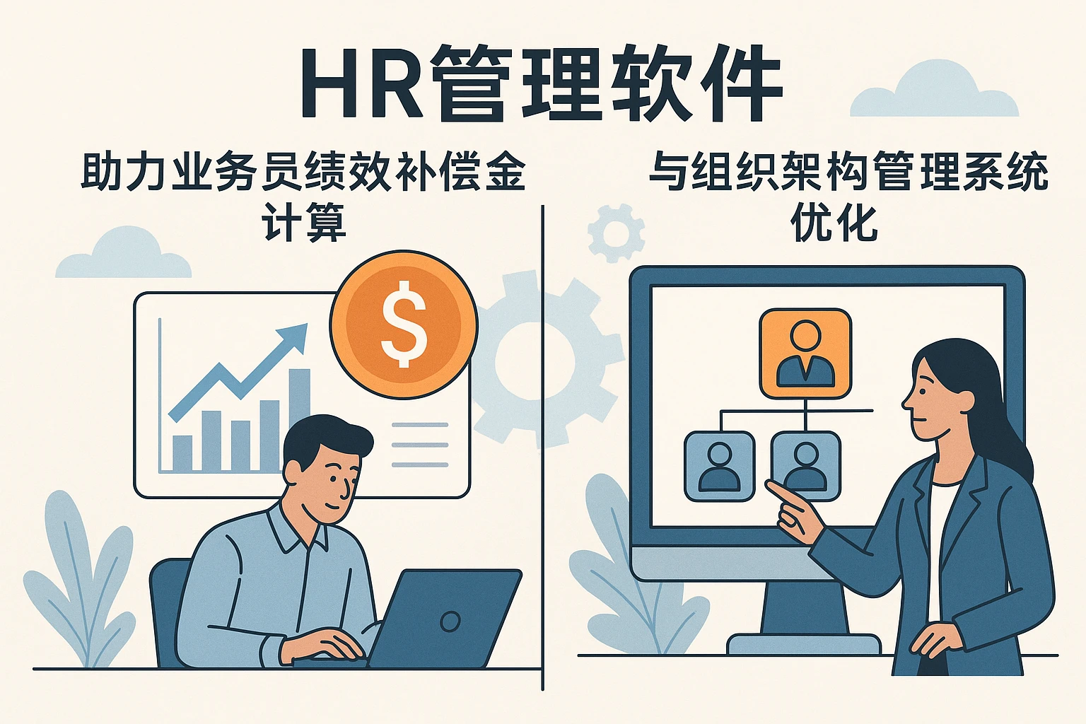 HR管理软件助力业务员绩效补偿金计算与组织架构管理系统优化