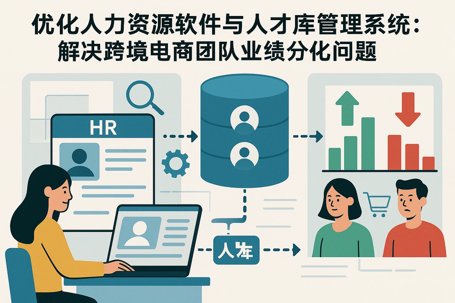 优化人力资源软件与人才库管理系统：解决跨境电商团队业绩分化问题