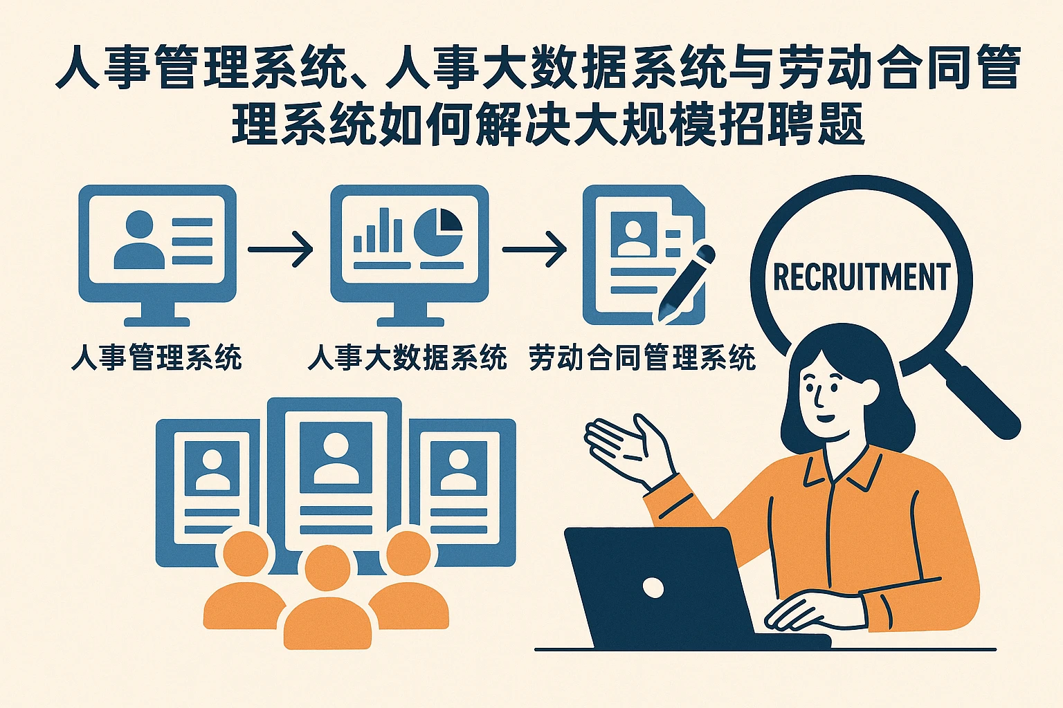 人事管理系统、人事大数据系统与劳动合同管理系统如何解决大规模招聘难题