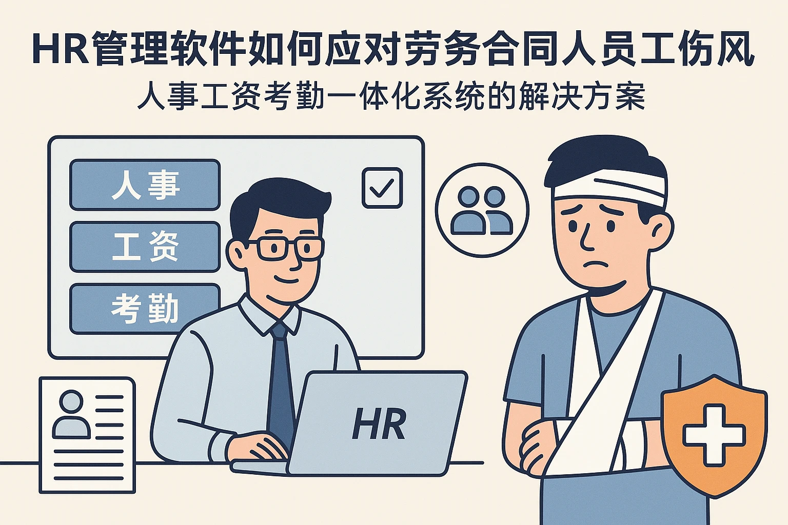 HR管理软件如何应对劳务合同人员工伤风险：人事工资考勤一体化系统的解决方案
