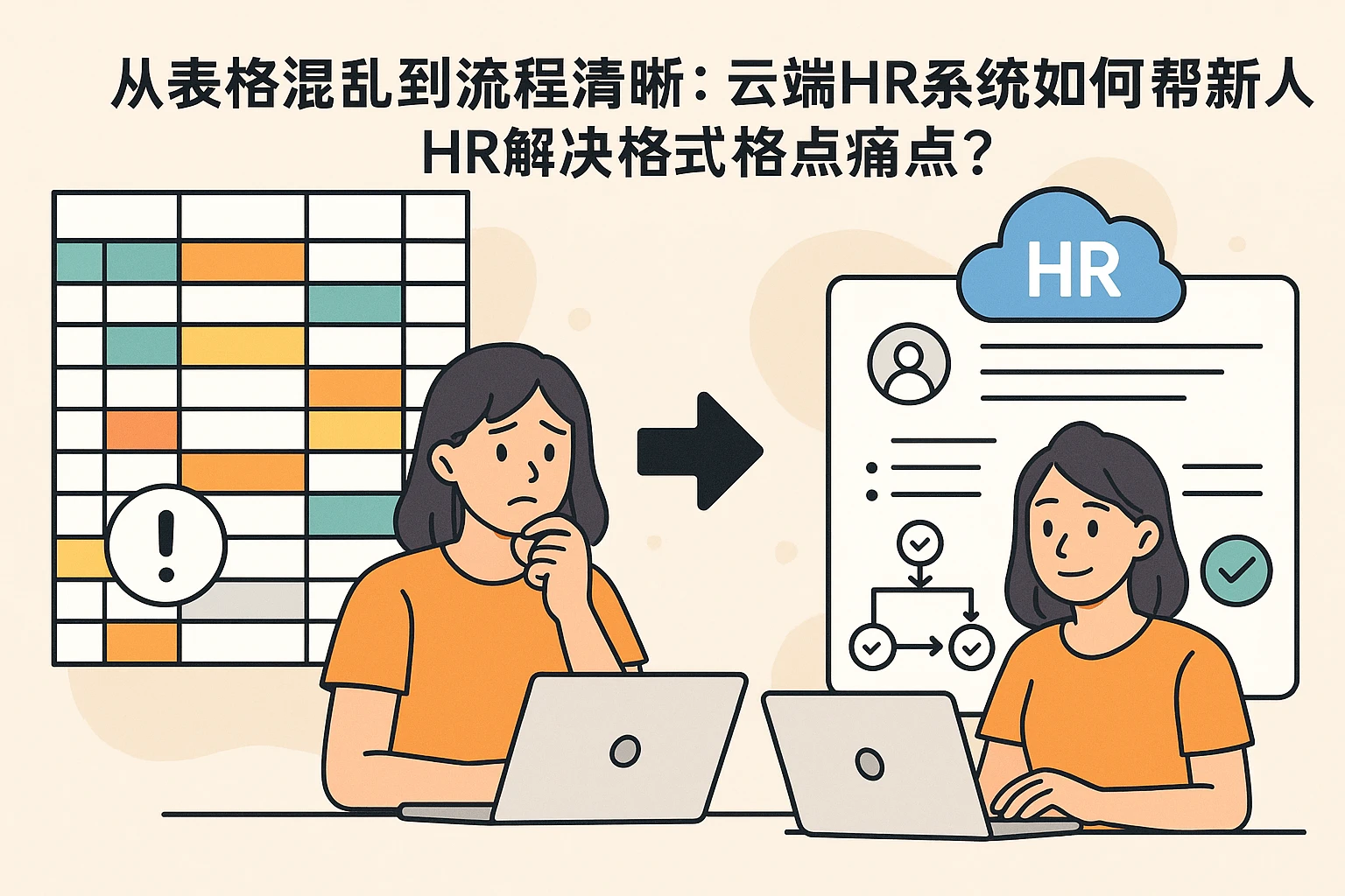 从表格混乱到流程清晰：云端HR系统如何帮新人HR解决格式痛点？
