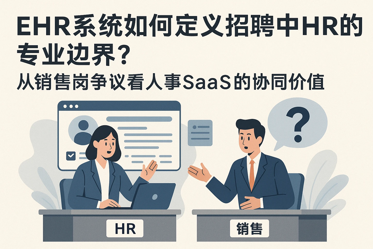 EHR系统如何定义招聘中HR的专业边界？从销售岗争议看人事SaaS的协同价值