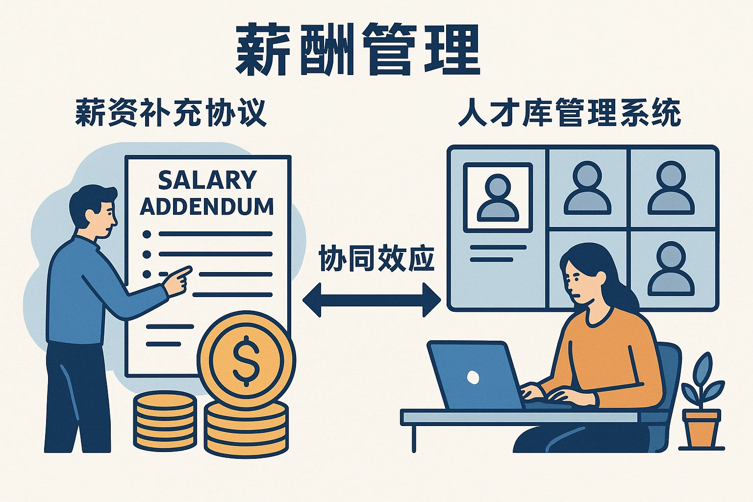 人力资源管理系统中的薪酬管理：薪资补充协议与人才库管理系统的协同效应