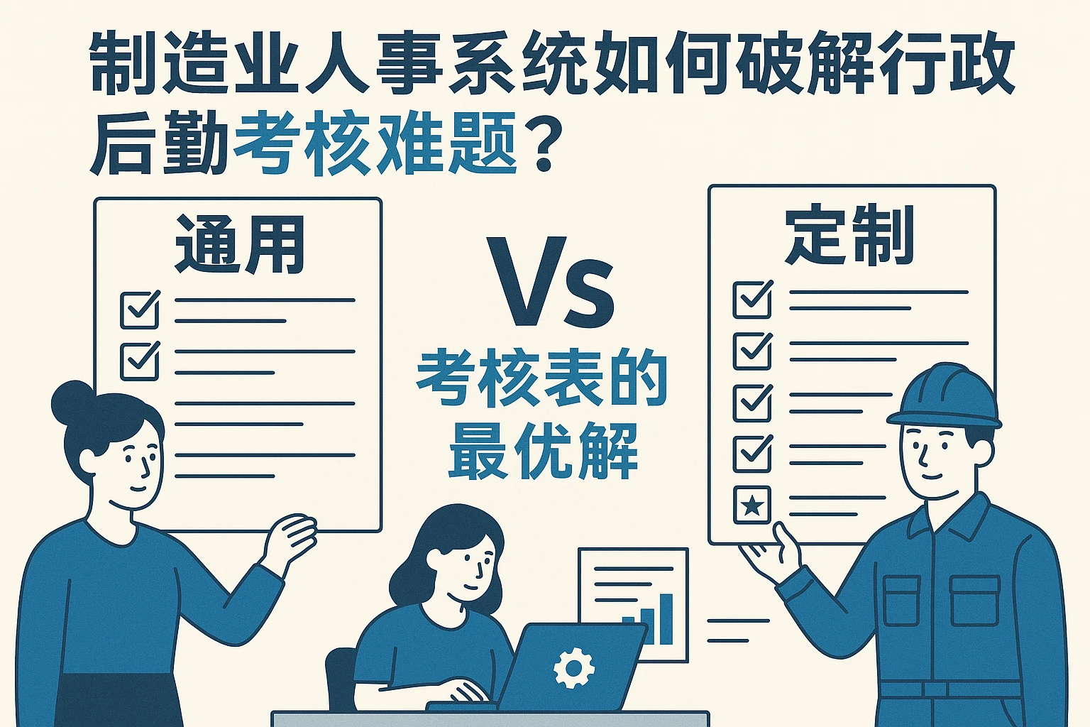 制造业人事系统如何破解行政后勤考核难题？通用vs定制考核表的最优解