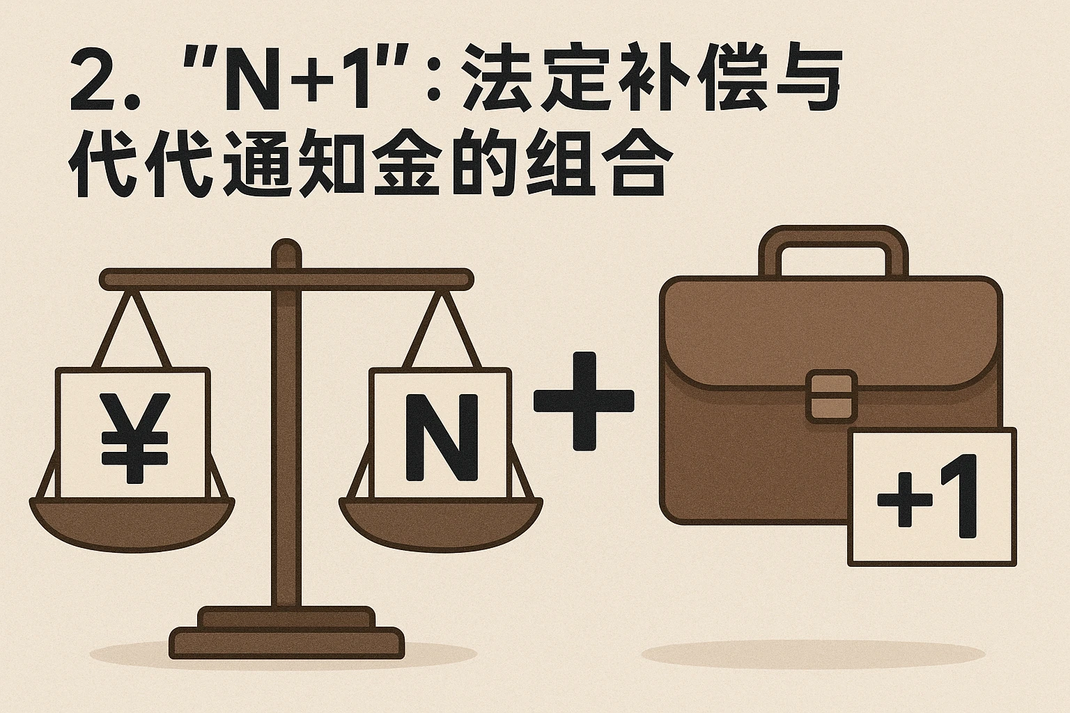 2. “N+1”：法定补偿与代通知金的组合