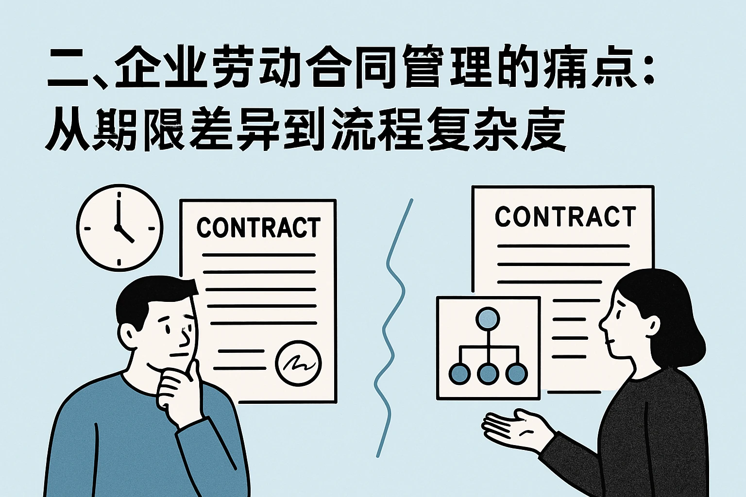 二、企业劳动合同管理的痛点:从期限差异到流程复杂度