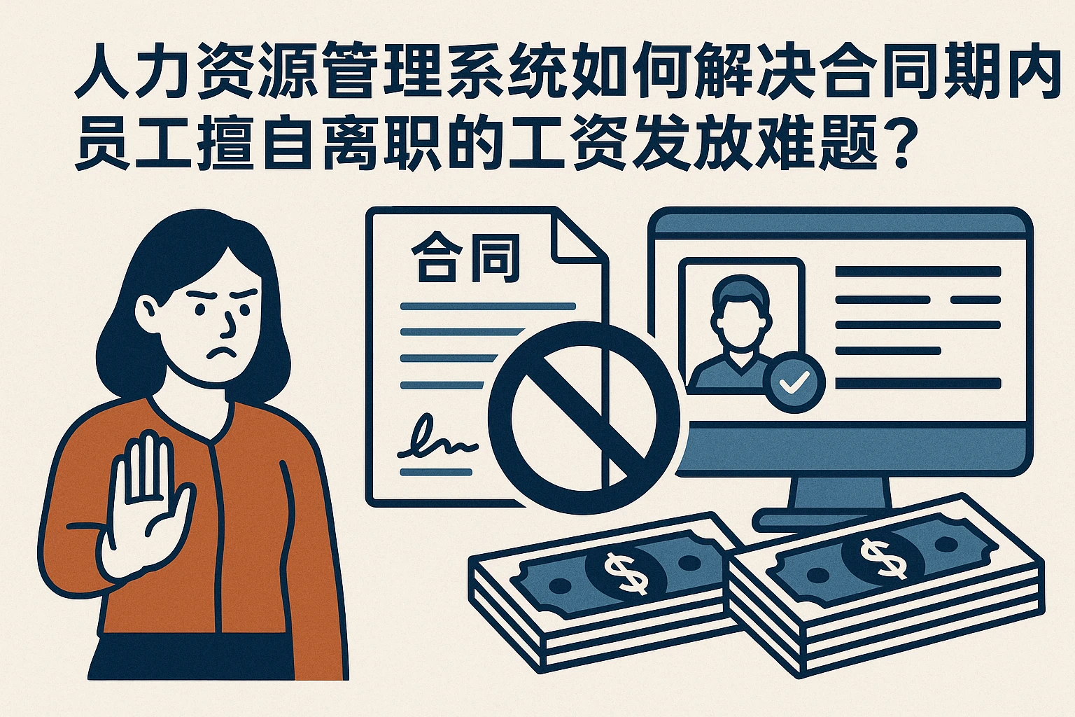 人力资源管理系统如何解决合同期内员工擅自离职的工资发放难题?