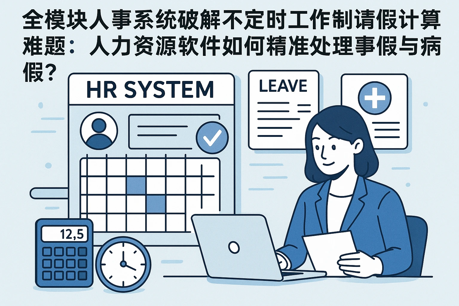 全模块人事系统破解不定时工作制请假计算难题:人力资源软件如何精准处理事假与病假?