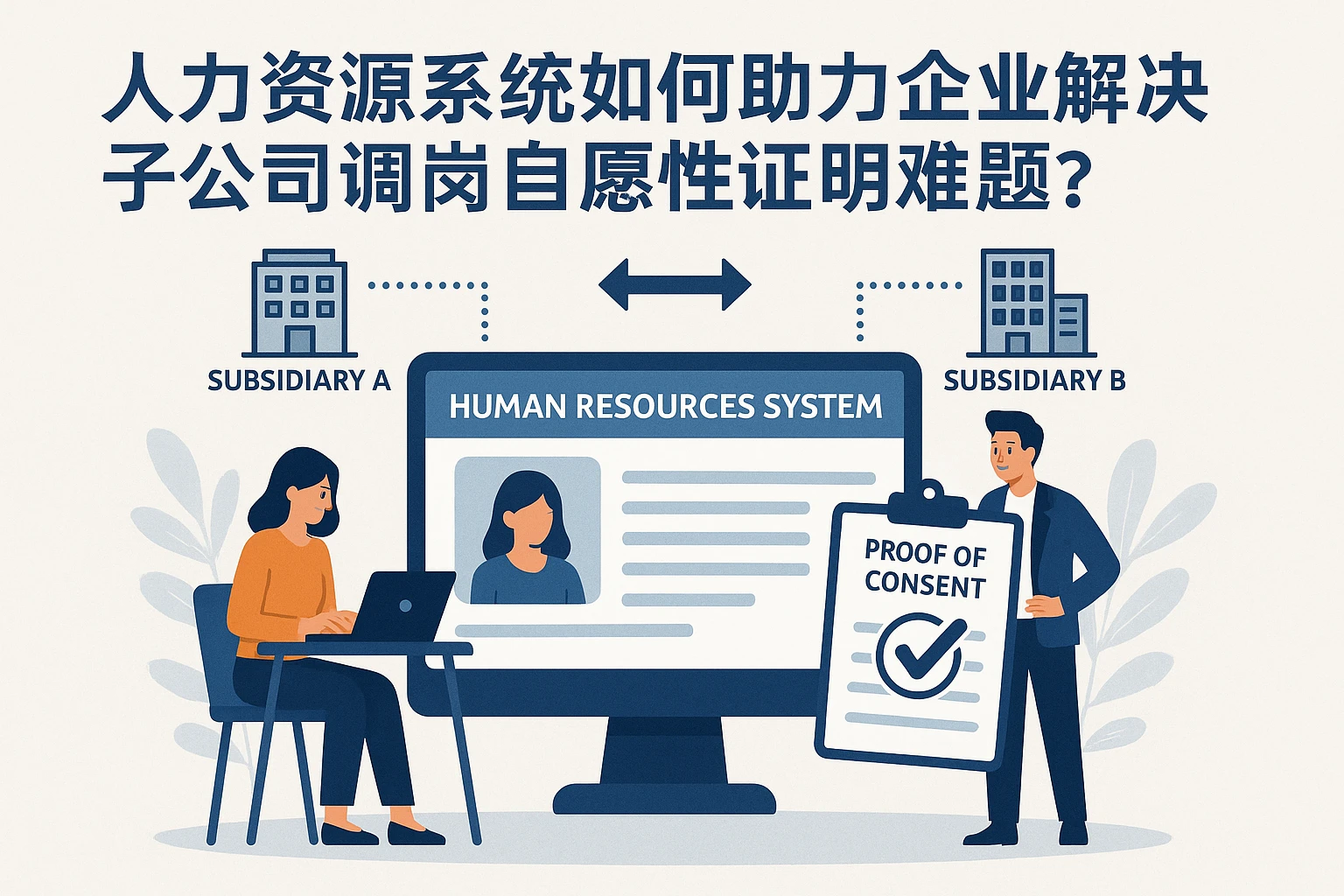人力资源系统如何助力企业解决子公司调岗自愿性证明难题？
