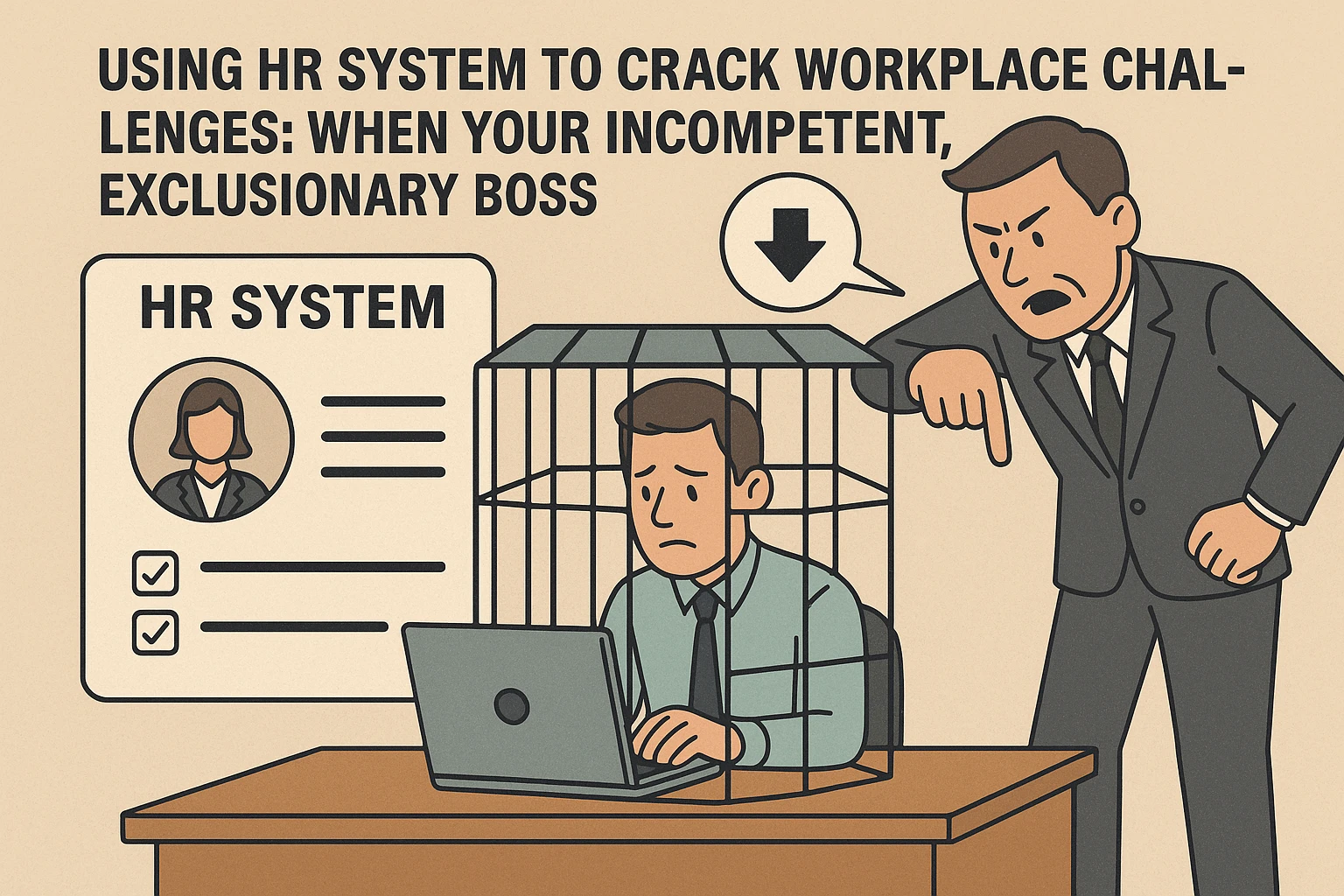 用人力资源系统破解职场困境：当你遇到能力不及你的排挤型上级