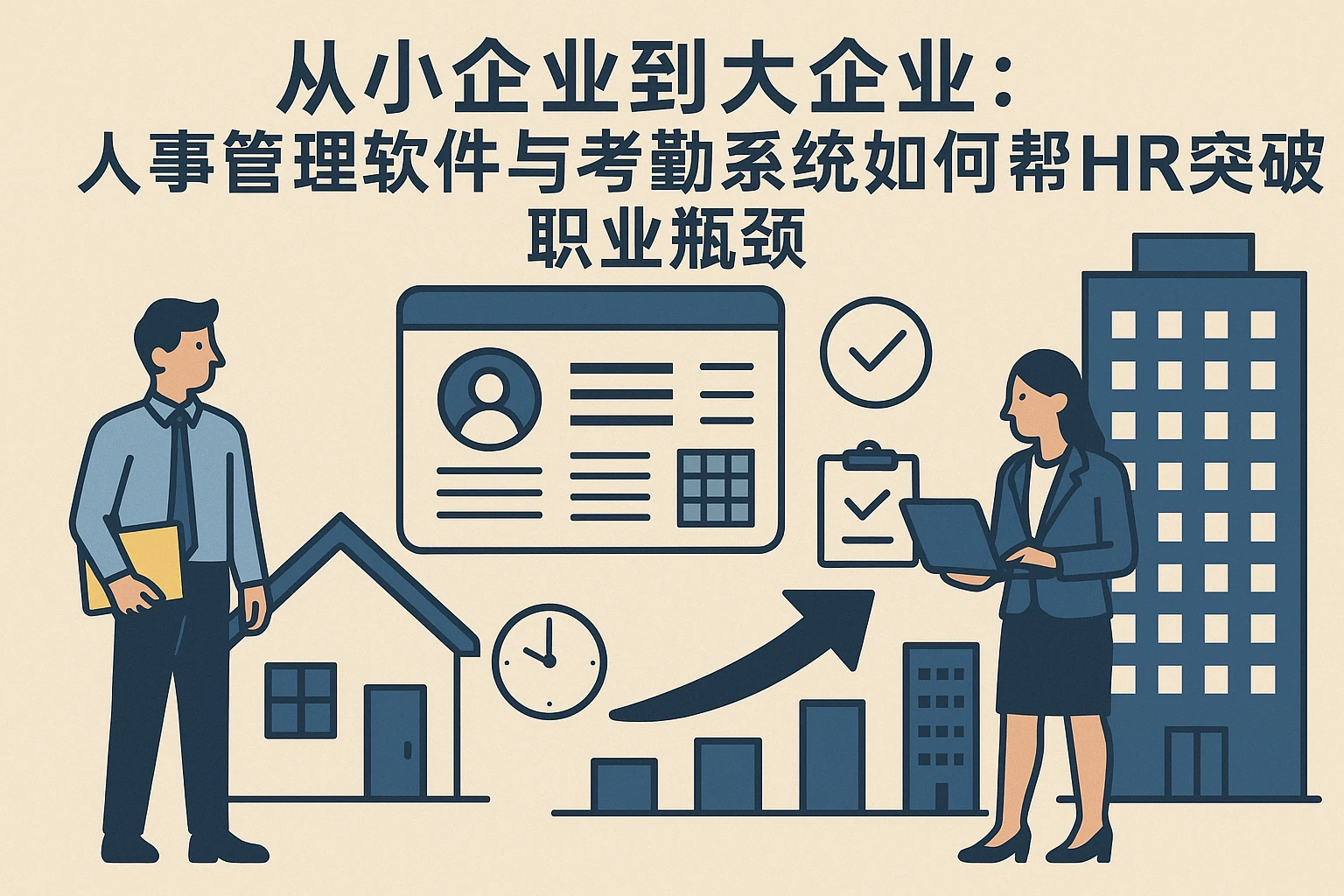 从小企业到大企业：人事管理软件与考勤系统如何帮HR突破职业瓶颈