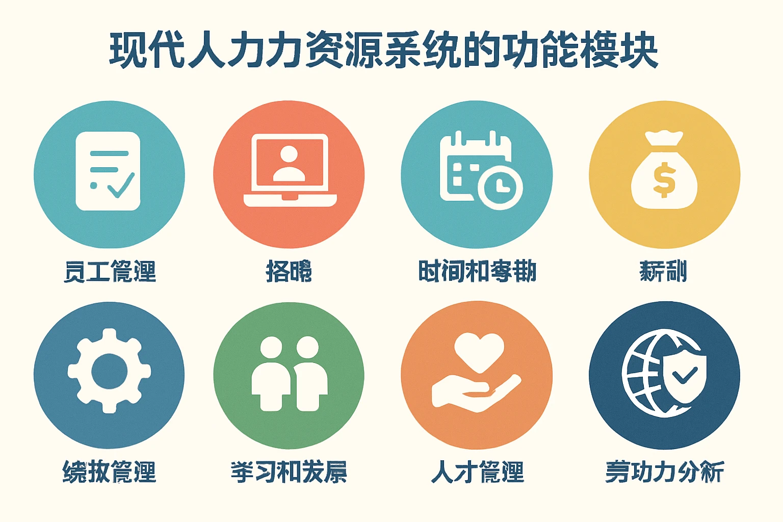 现代人力资源系统的核心功能模块