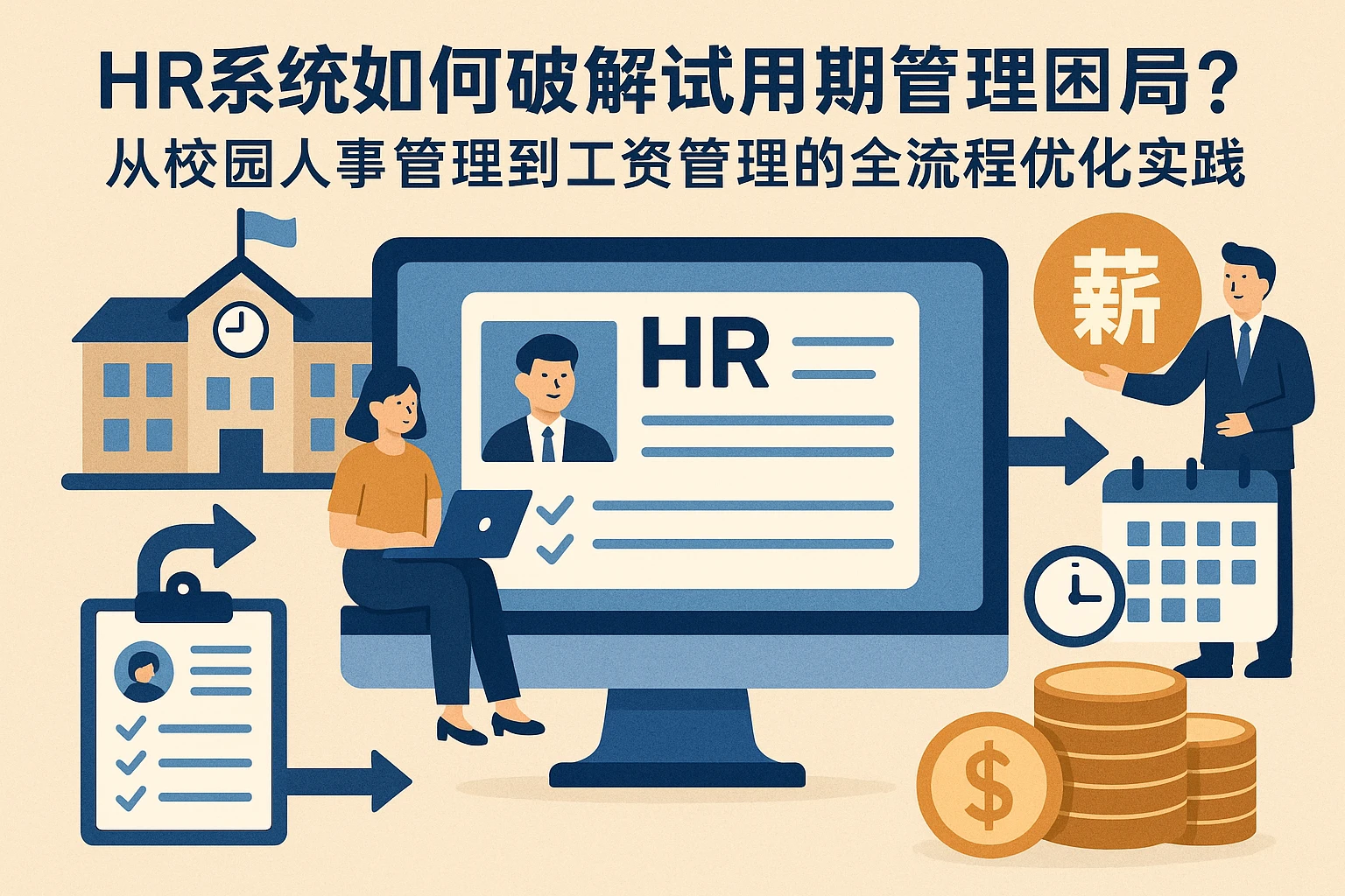 HR系统如何破解试用期管理困局？从学校人事管理到工资管理的全流程优化实践