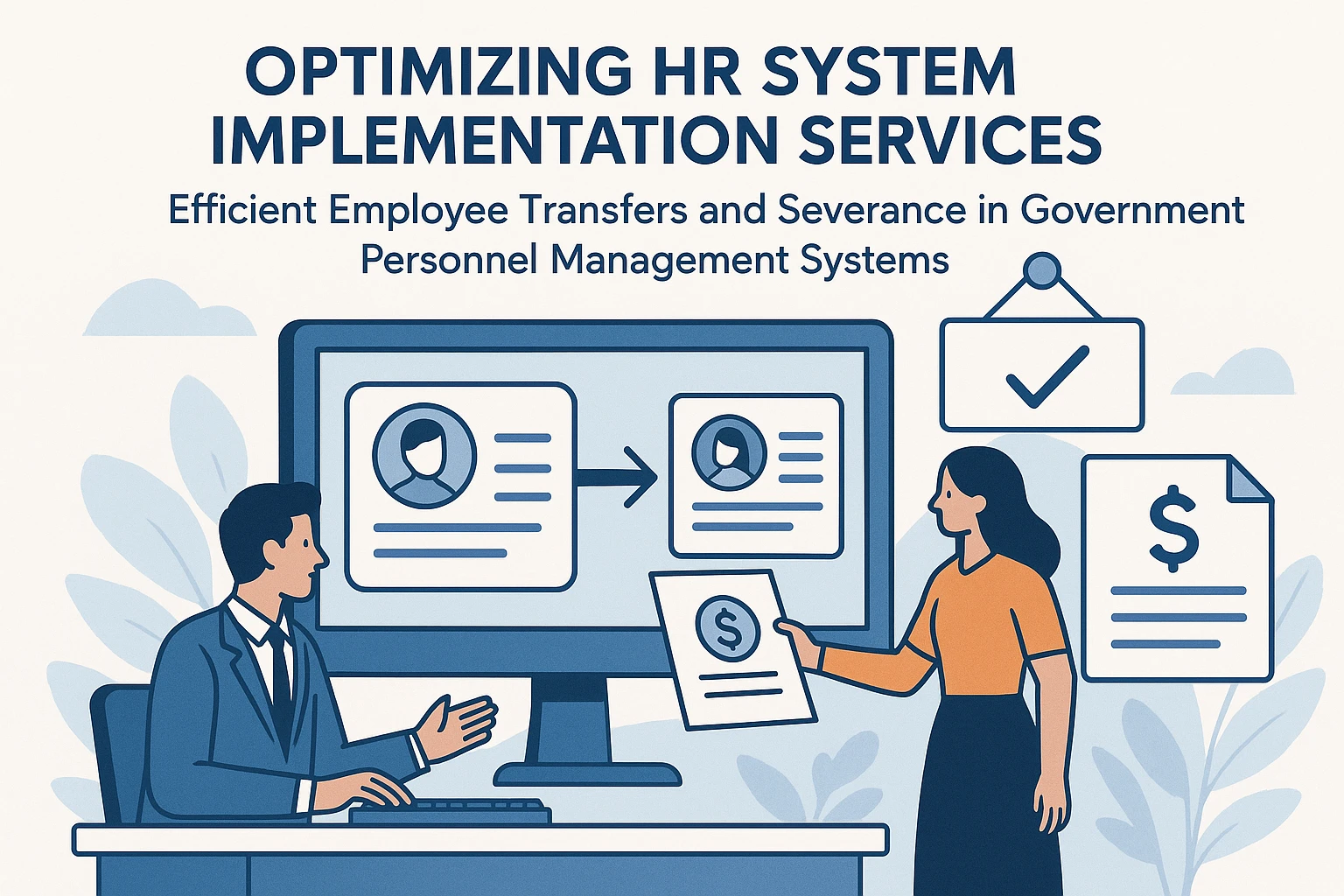 优化人事管理系统实施服务，高效处理政府人事管理系统中的员工转岗与离职赔偿问题