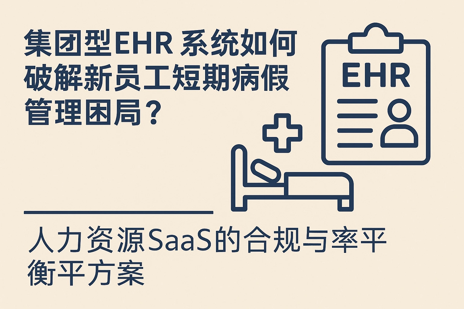 集团型EHR系统如何破解新员工短期病假管理困局？——人力资源SaaS的合规与效率平衡方案