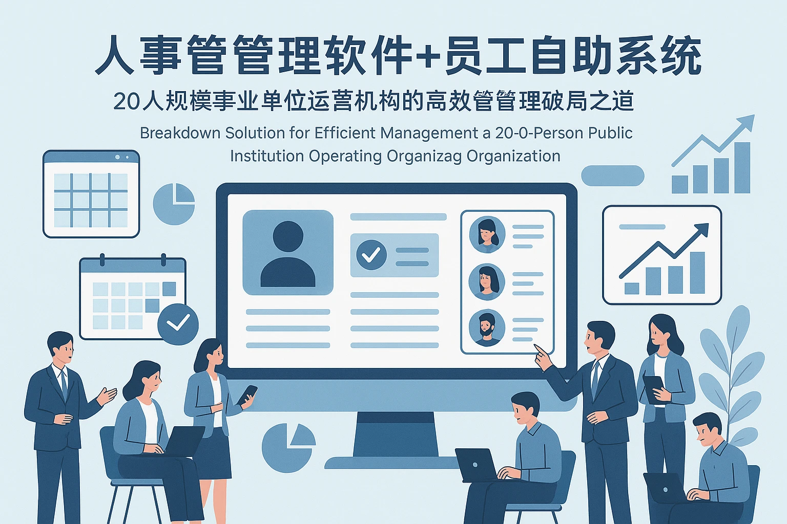 人事管理软件+员工自助系统：20人规模事业单位运营机构的高效管理破局之道