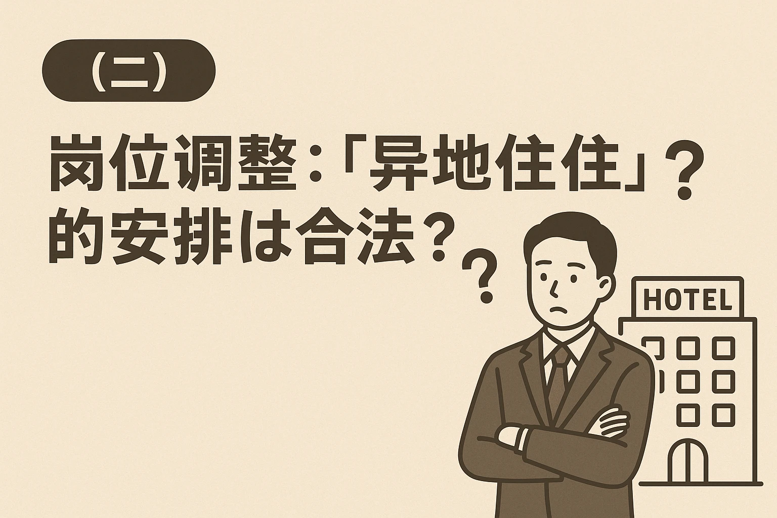 （二）岗位调整：“异地住宿”的安排是否合法？