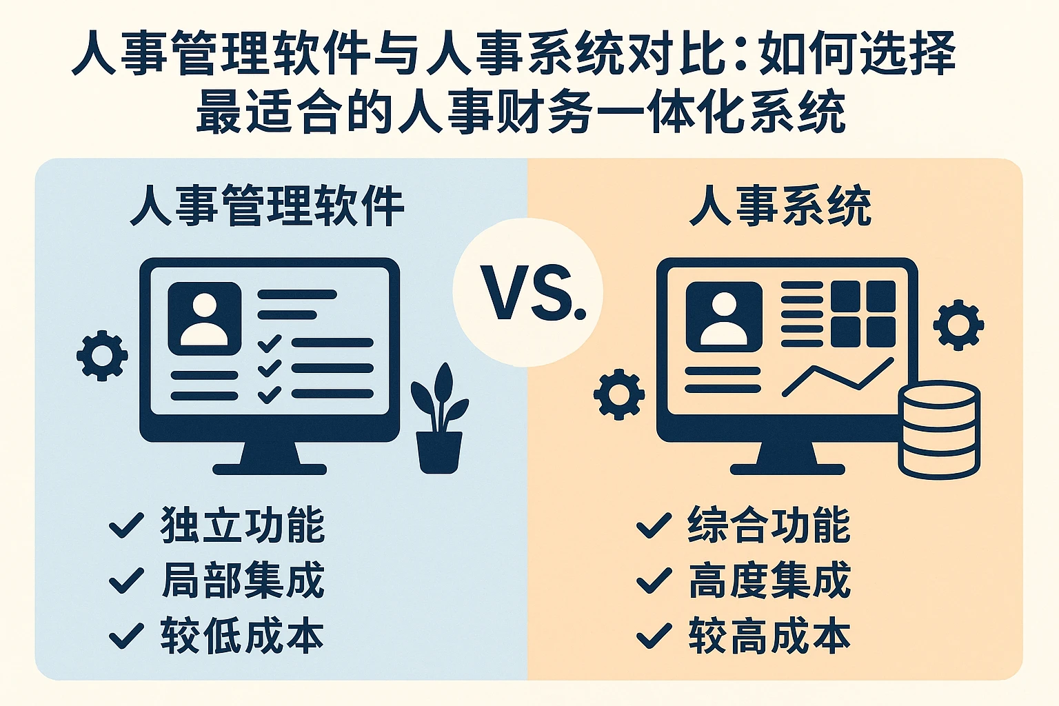 人事管理软件与人事系统对比：如何选择最适合的人事财务一体化系统