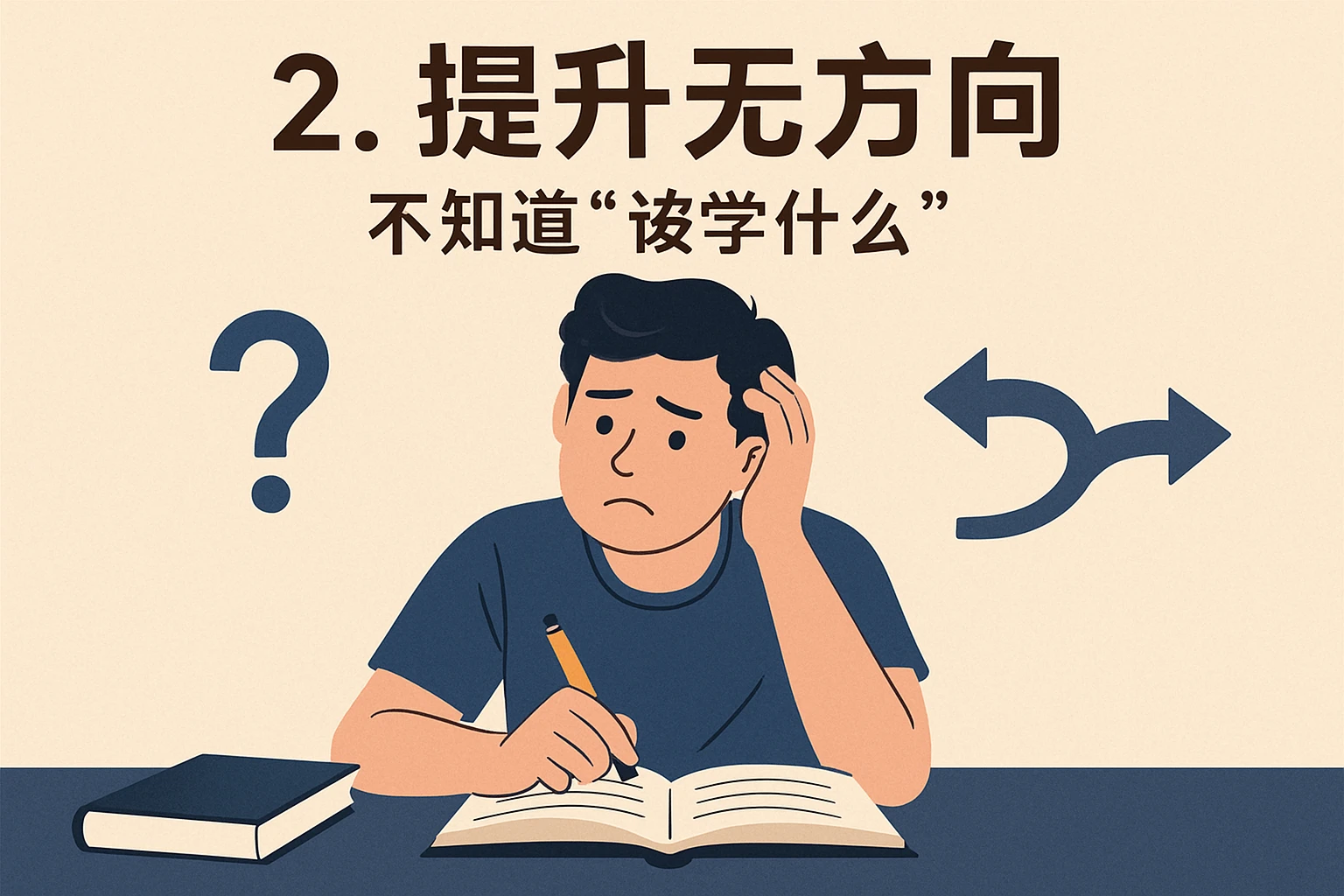 2. 提升无方向，不知道“该学什么”