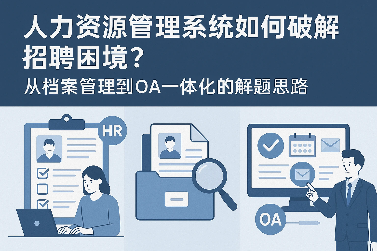 人力资源管理系统如何破解招聘困境？从档案管理到OA一体化的解题思路