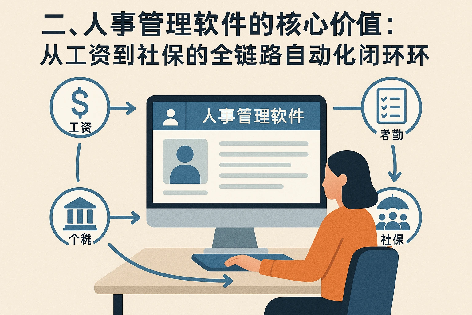 二、人事管理软件的核心价值:从工资到社保的全链路自动化闭环