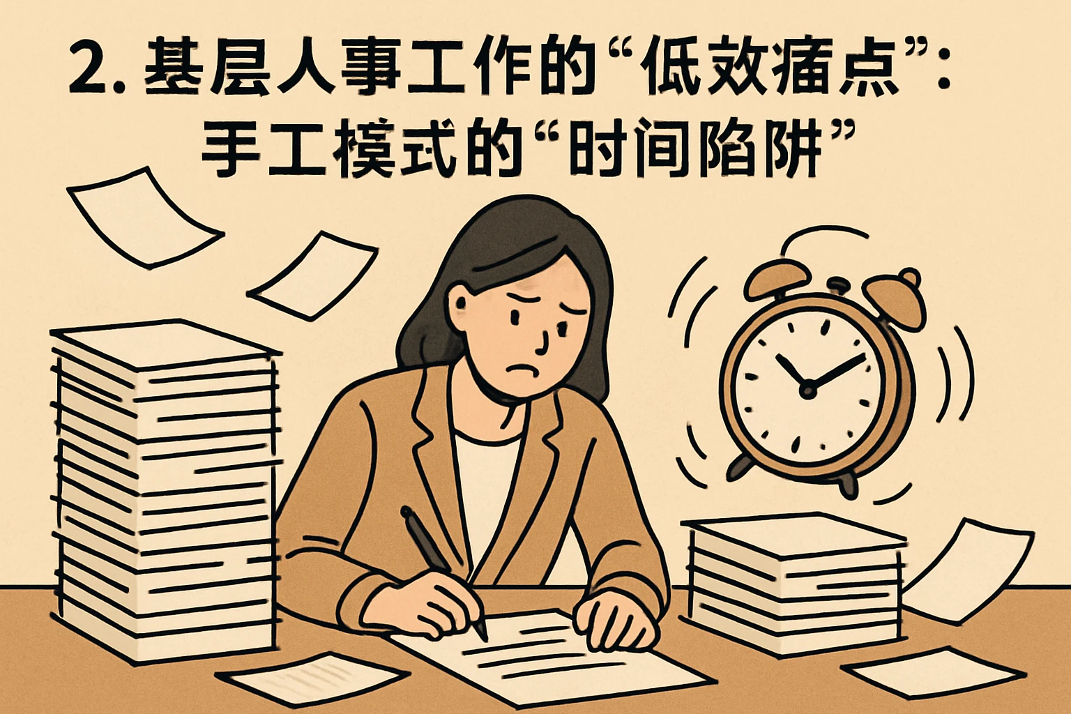 2. 基层人事工作的“低效痛点”：手工模式的“时间陷阱”