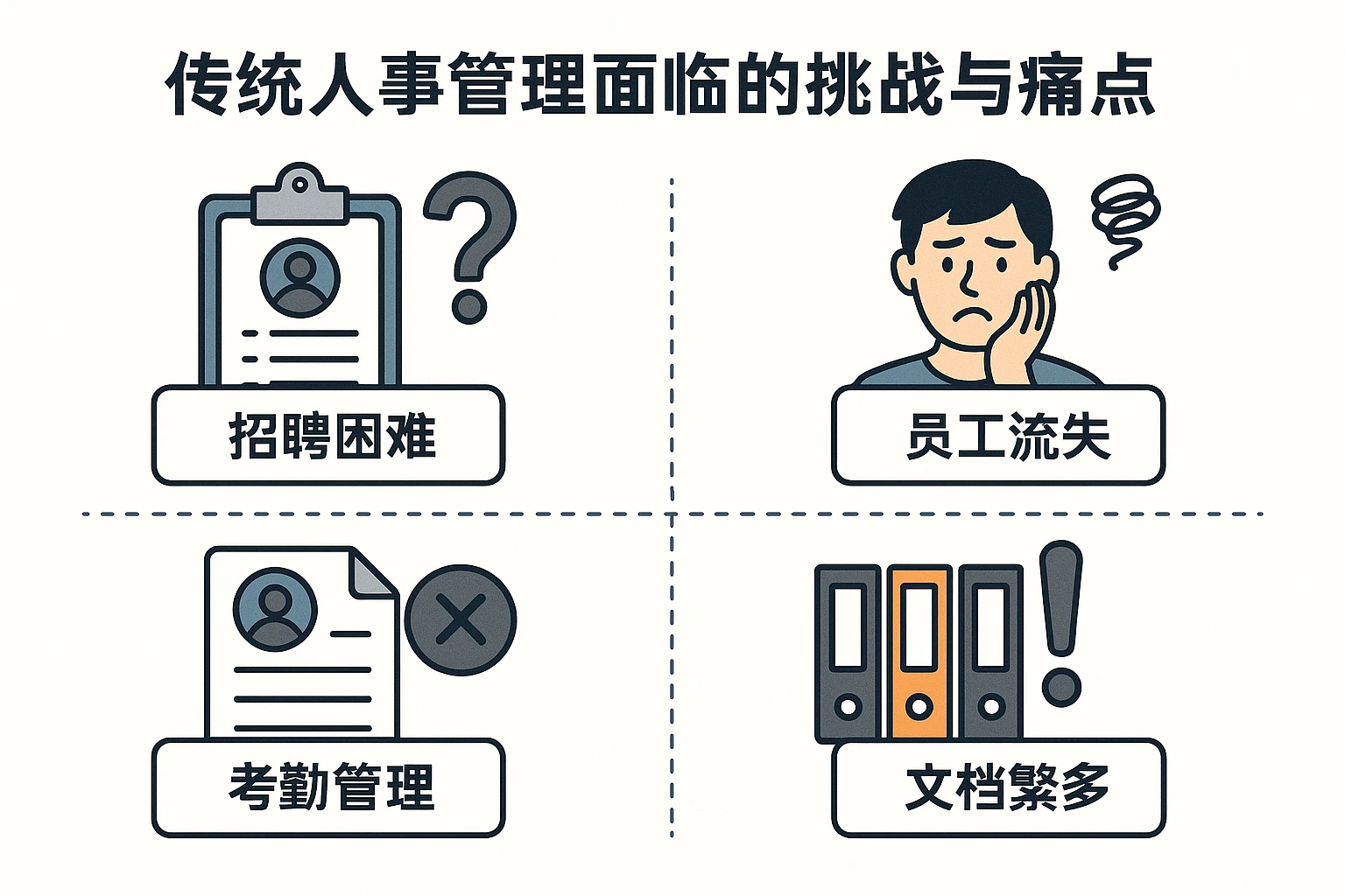 传统人事管理面临的挑战与痛点