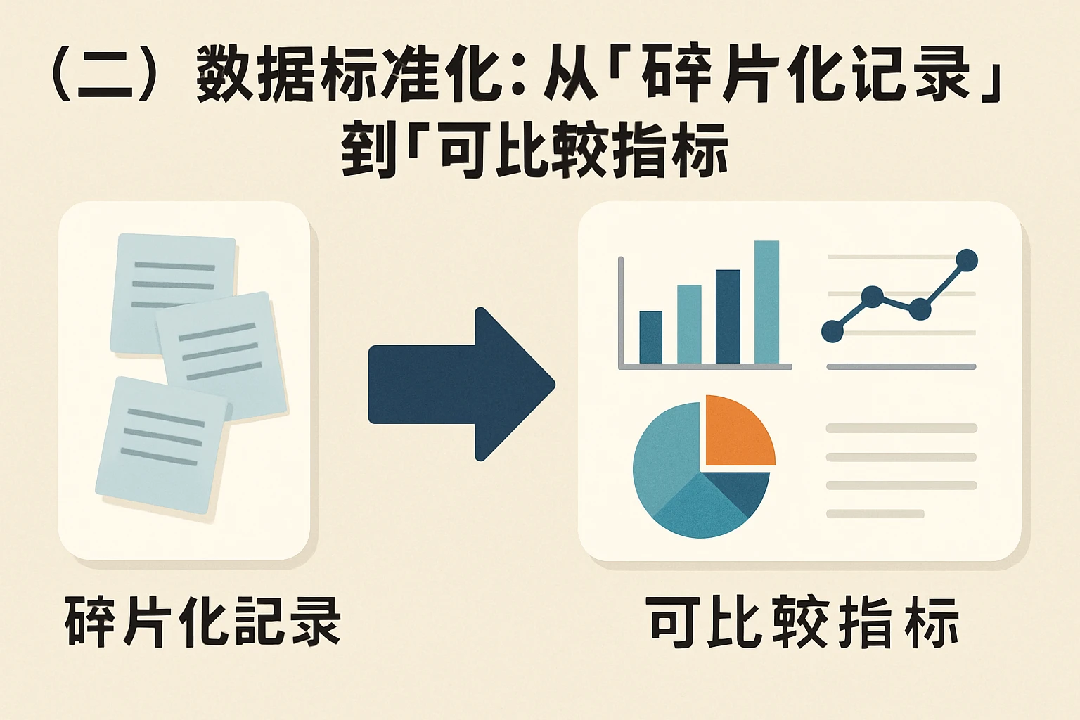 （二）数据标准化：从“碎片化记录”到“可比较指标”