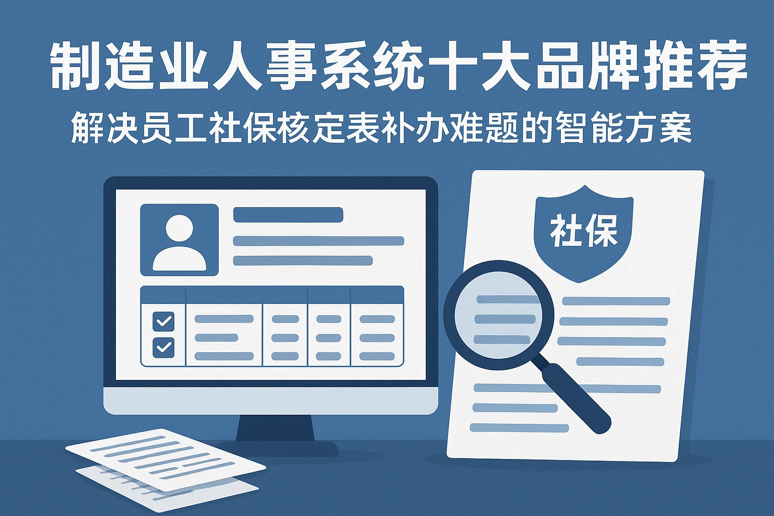 制造业人事系统十大品牌推荐：解决员工社保核定表补办难题的智能方案