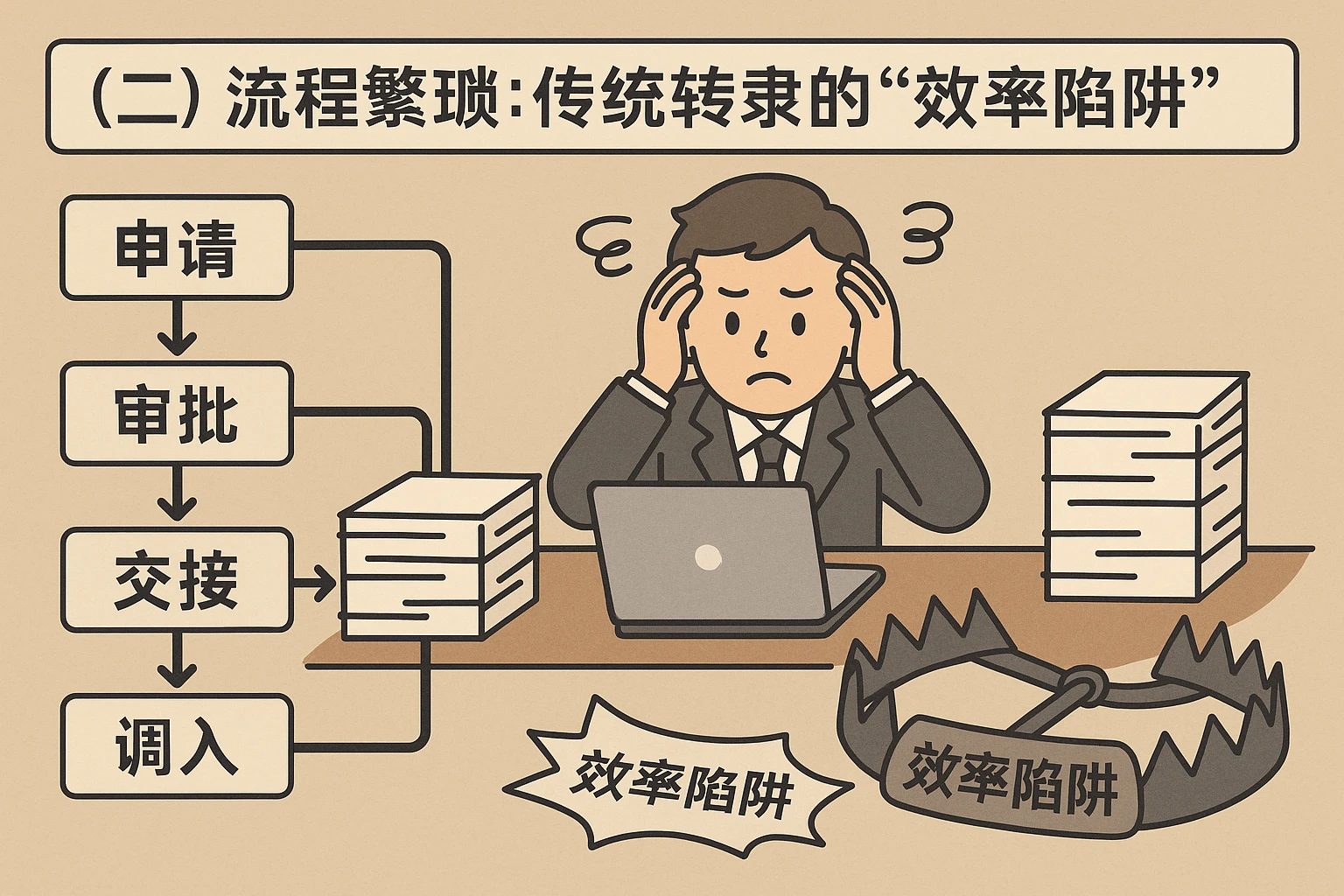 （二）流程繁琐：传统转隶的“效率陷阱”