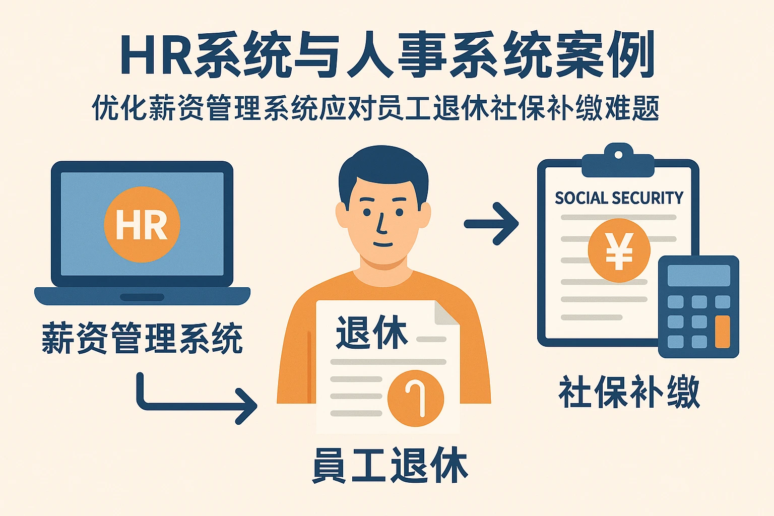 HR系统与人事系统案例：优化薪资管理系统应对员工退休社保补缴难题