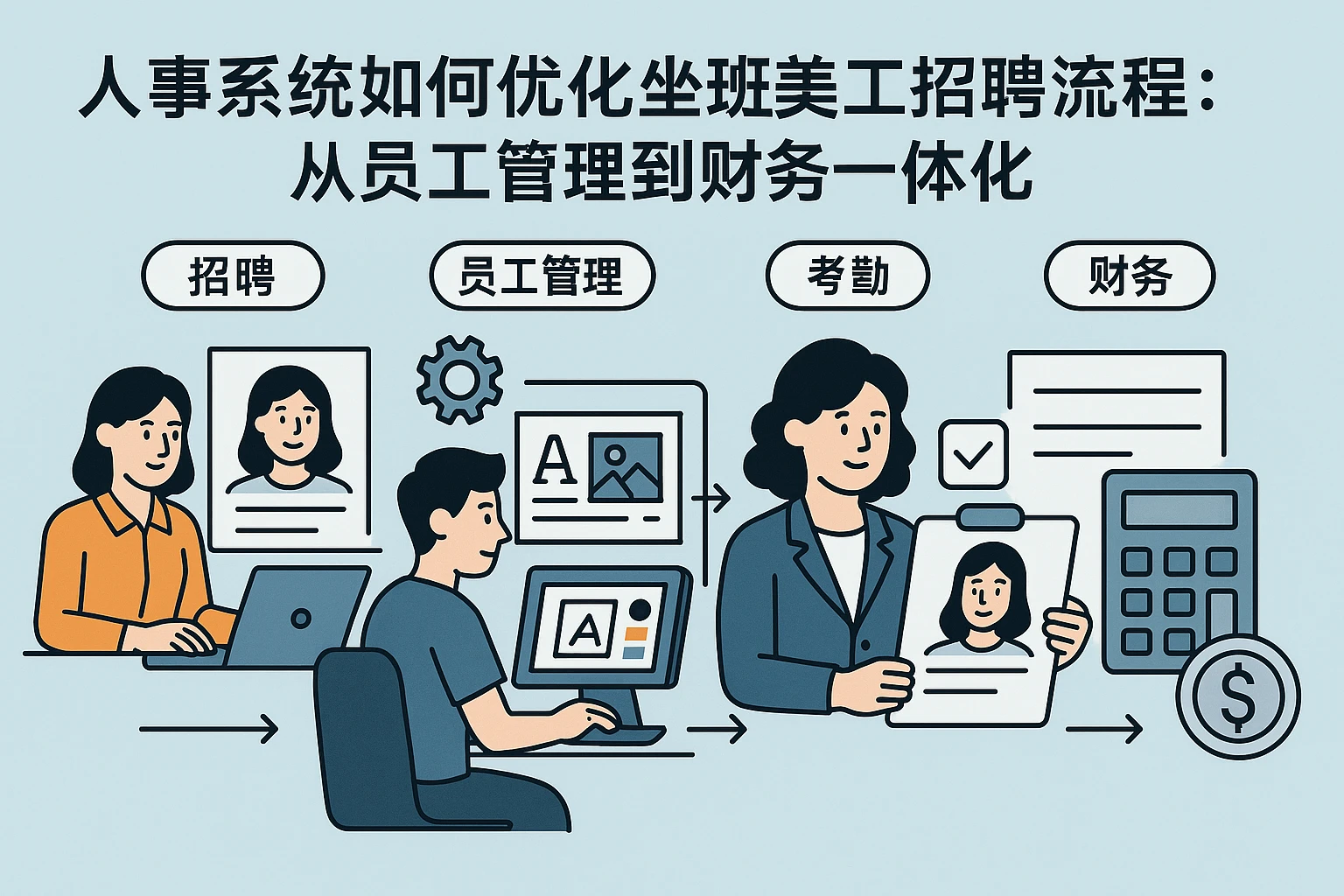 人事系统如何优化坐班美工招聘流程：从员工管理到财务一体化
