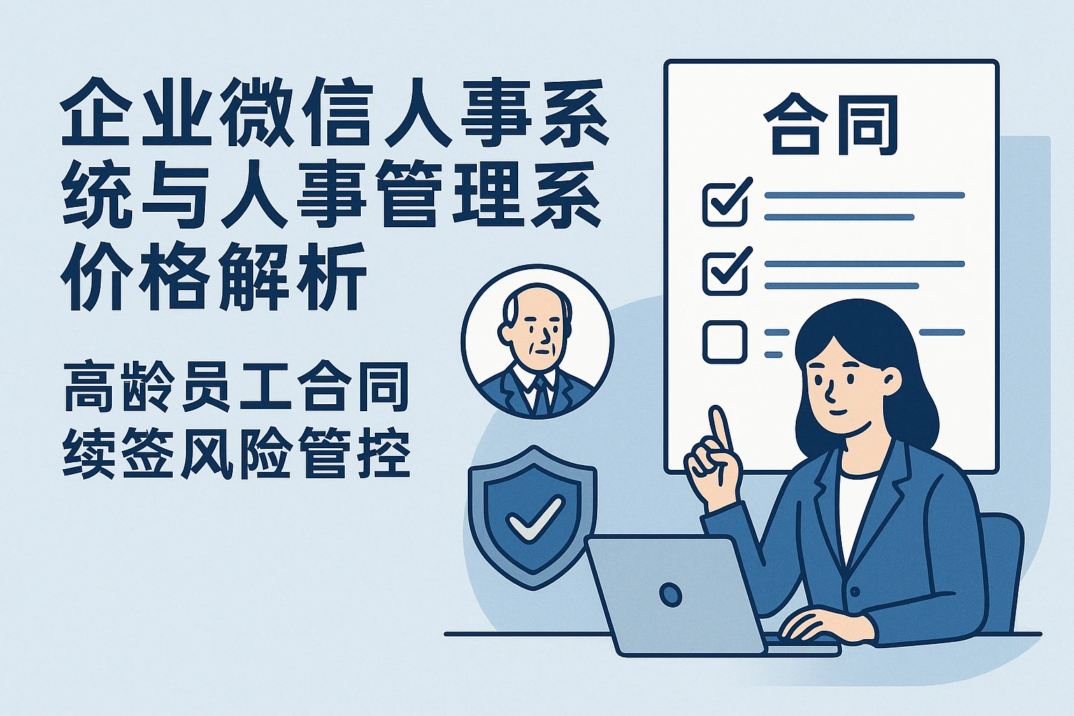 企业微信人事系统与人事管理系统价格解析：高龄员工合同续签风险管控